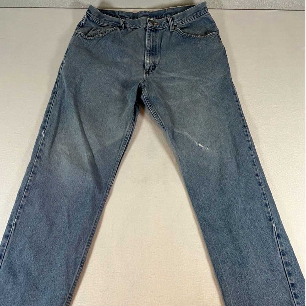 Wrangler Relaxed Fit Jeans Mens 36x32 Blue Good Weathered Denim 976T1DR